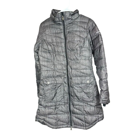 Columbia Womens Med Gray Omni-Heat Parka Diva Coat Goose Down Winter No Hood - Picture 1 of 11